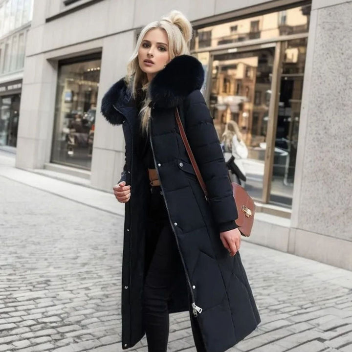 Emily | Effortless Long Quilted Hooded Winter Puffer Jacket