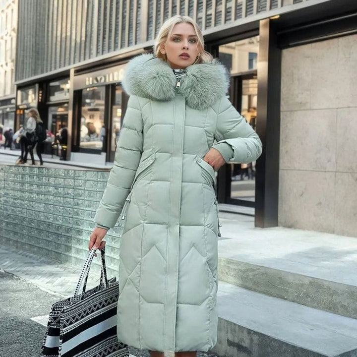 Emily | Effortless Long Quilted Hooded Winter Puffer Jacket