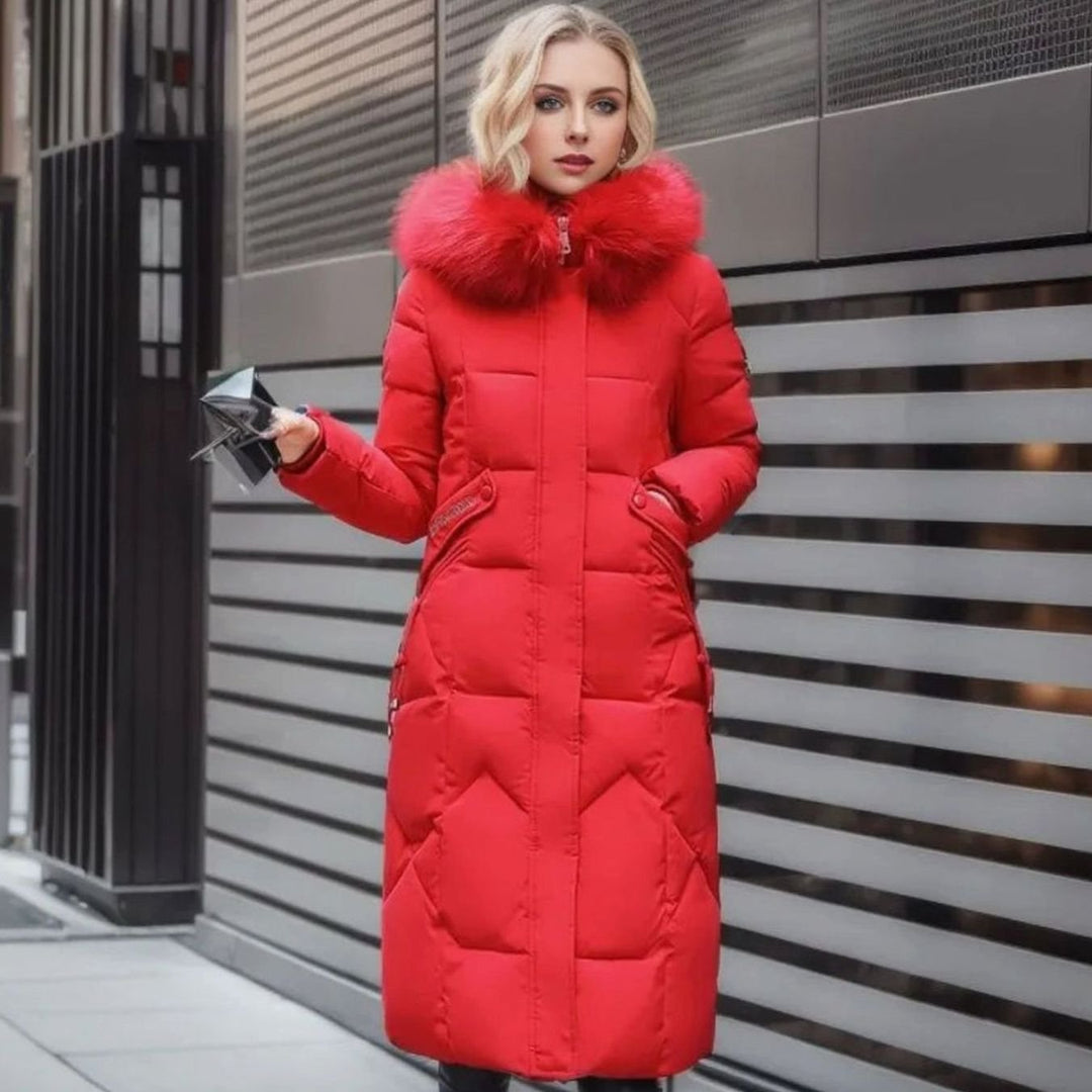 Emily | Effortless Long Quilted Hooded Winter Puffer Jacket