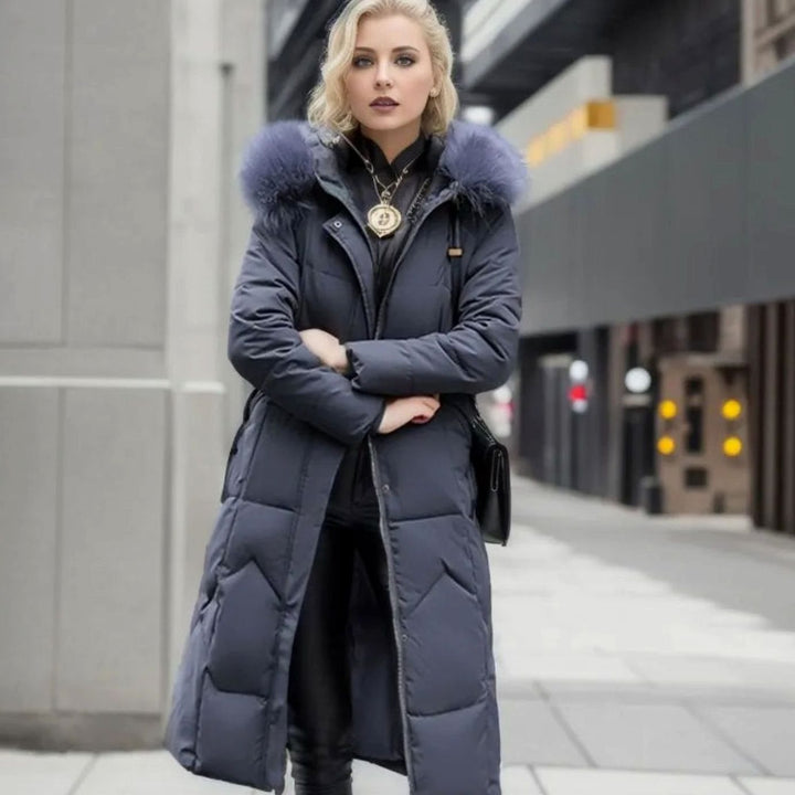 Emily | Effortless Long Quilted Hooded Winter Puffer Jacket