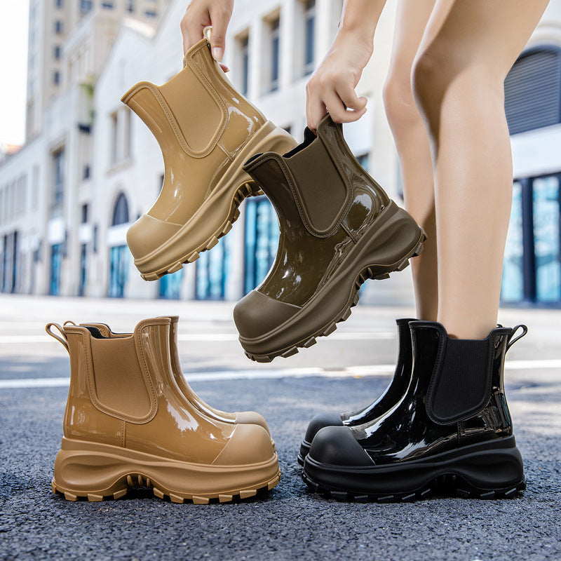 Emily | Effortless Lug Sole Platform Chelsea Ankle Boots