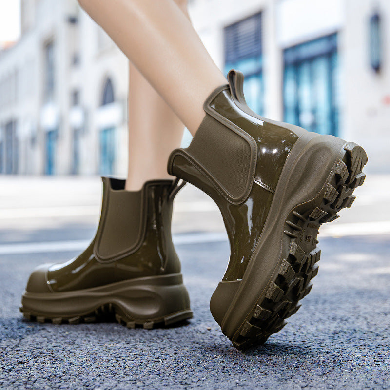 Emily | Effortless Lug Sole Platform Chelsea Ankle Boots