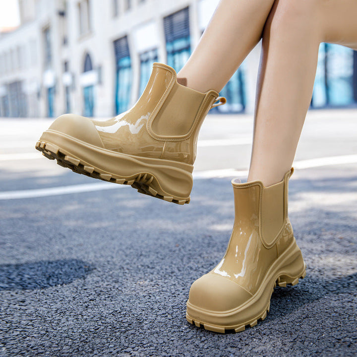 Emily | Effortless Lug Sole Platform Chelsea Ankle Boots