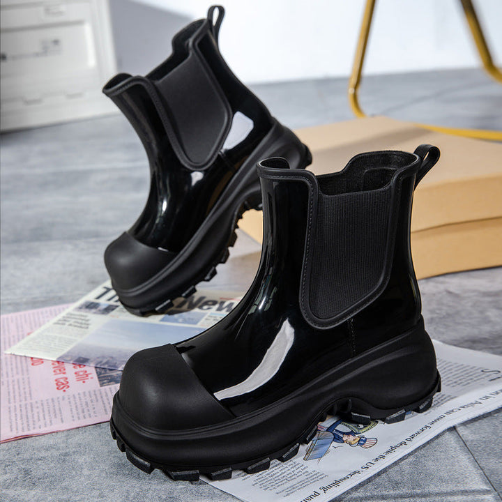 Emily | Effortless Lug Sole Platform Chelsea Ankle Boots