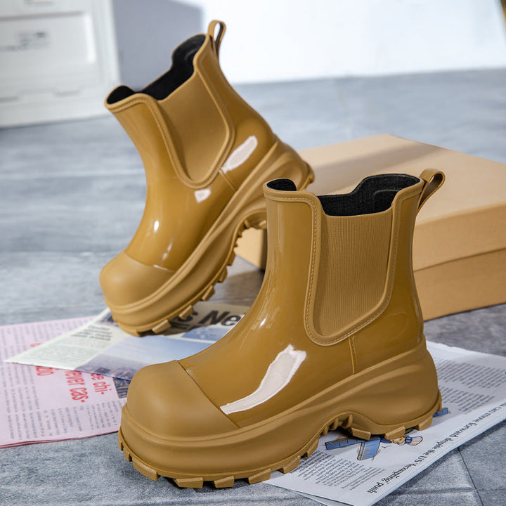Emily | Effortless Lug Sole Platform Chelsea Ankle Boots