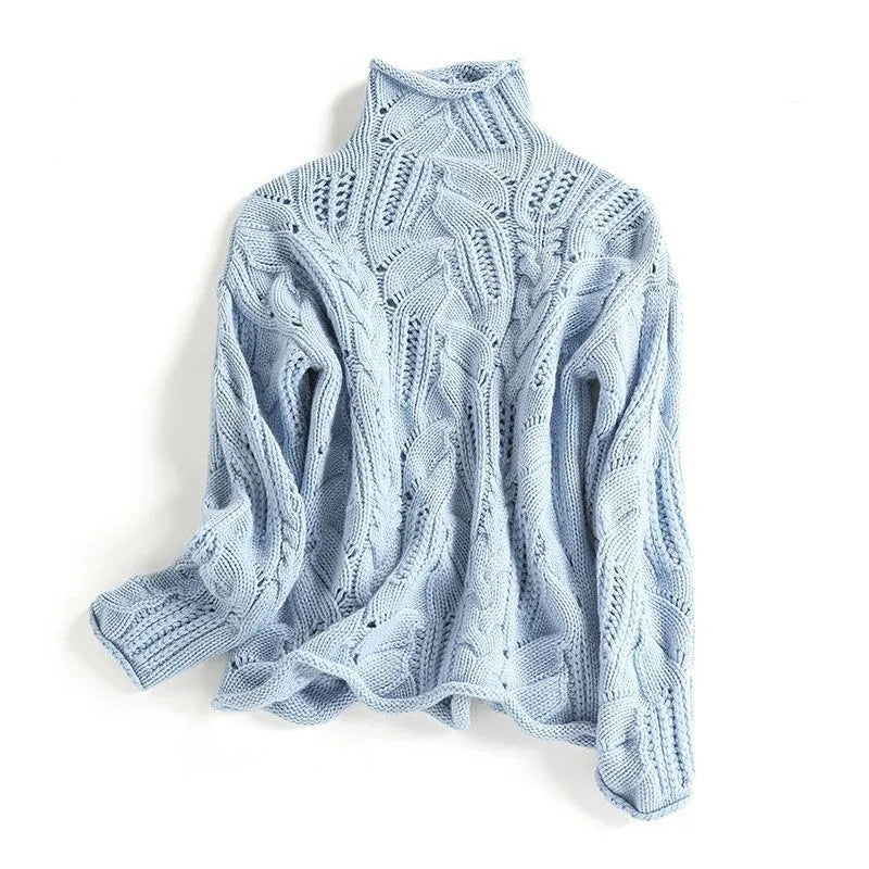 Emily | Graceful Cable Knit Turtleneck Sweater