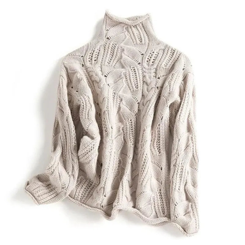 Emily | Graceful Cable Knit Turtleneck Sweater