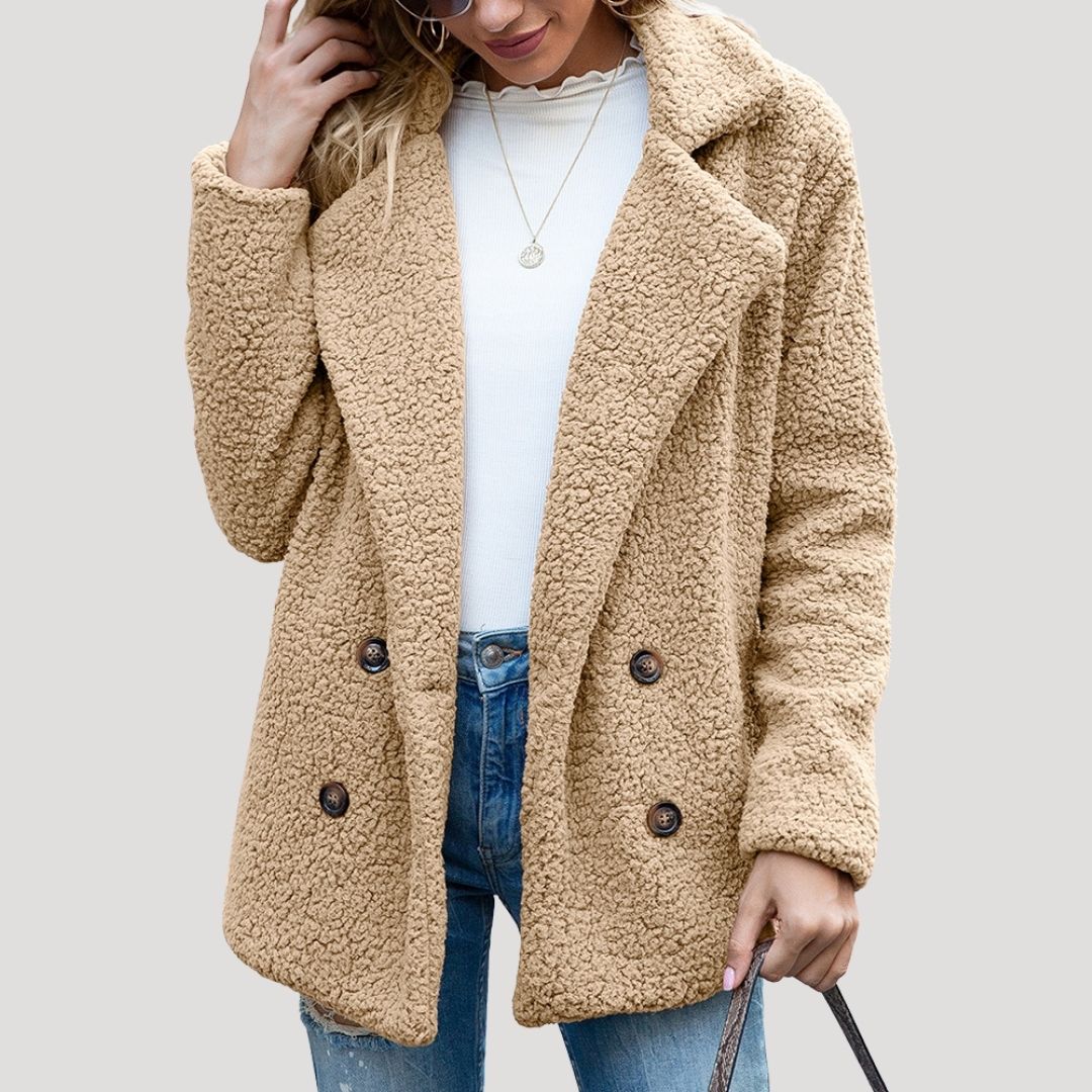 Emily | Polished Sherpa Jacket with Shawl Collar