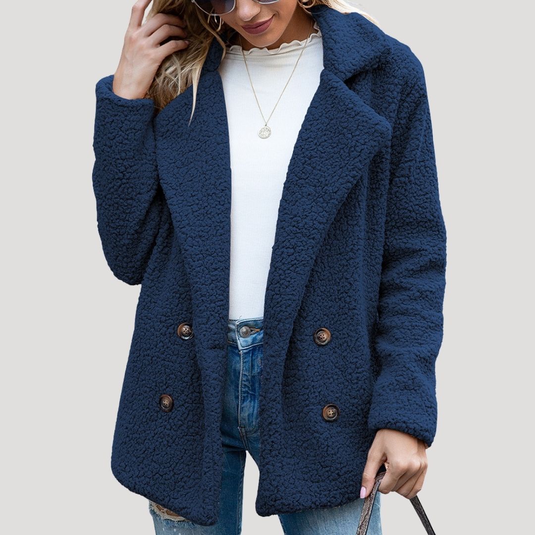 Emily | Polished Sherpa Jacket with Shawl Collar
