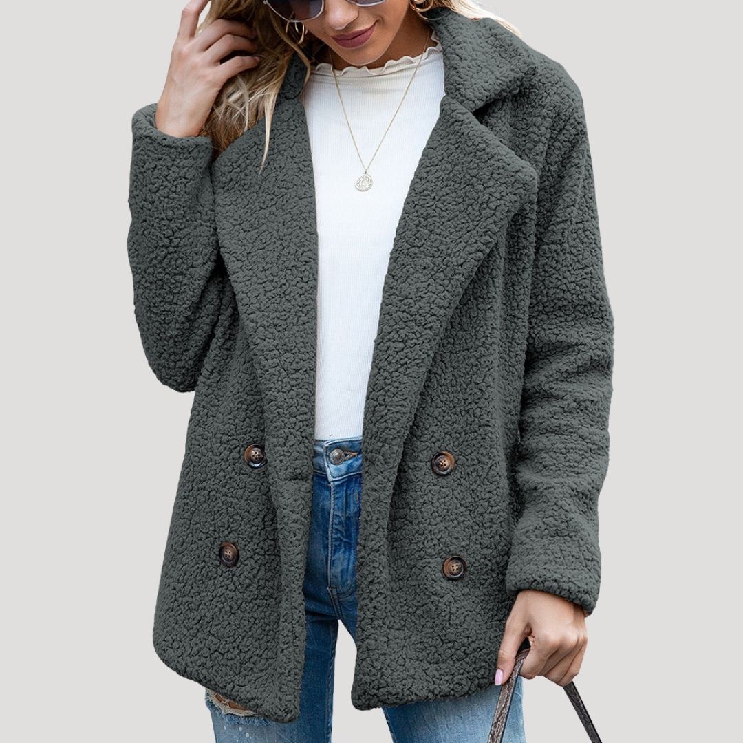 Emily | Polished Sherpa Jacket with Shawl Collar