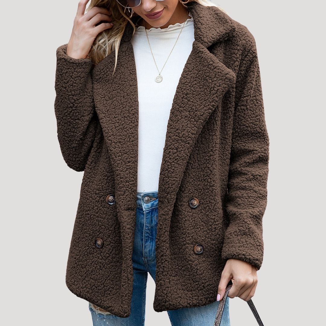 Emily | Polished Sherpa Jacket with Shawl Collar