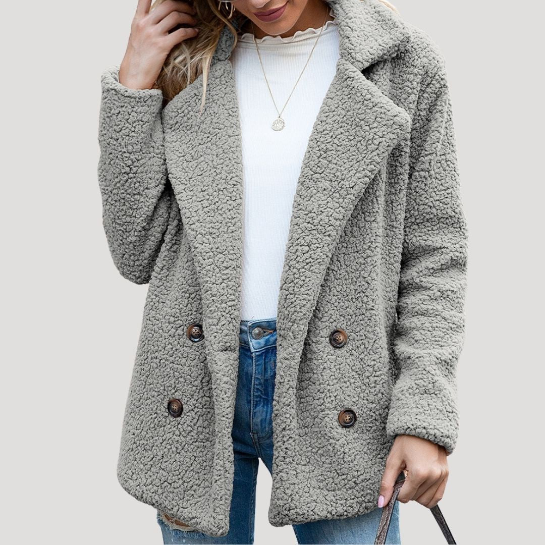 Emily | Polished Sherpa Jacket with Shawl Collar