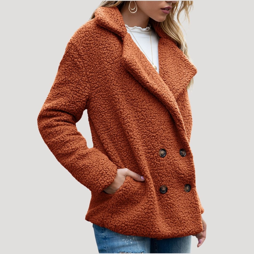 Emily | Polished Sherpa Jacket with Shawl Collar