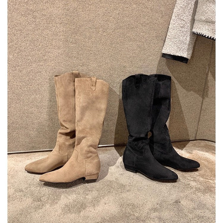 Emma | Classic Slouchy Knee High Boots with Pointed Toe