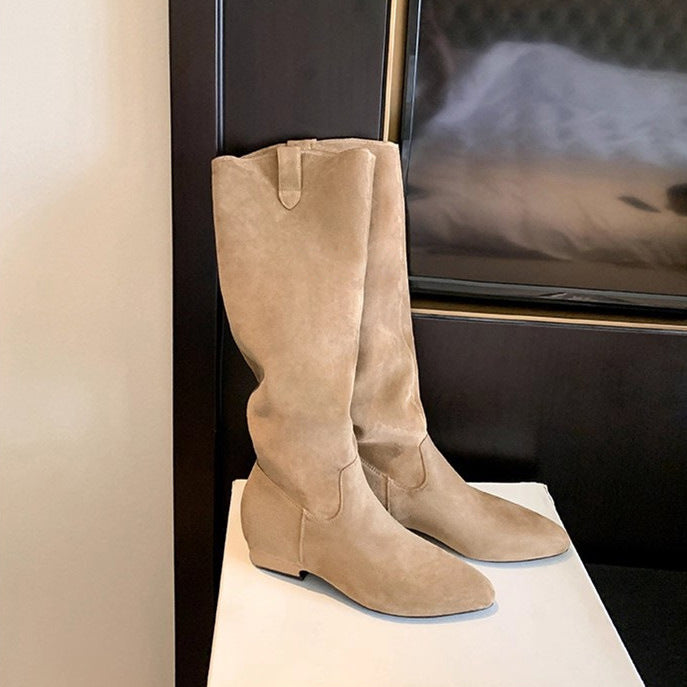 Emma | Classic Slouchy Knee High Boots with Pointed Toe