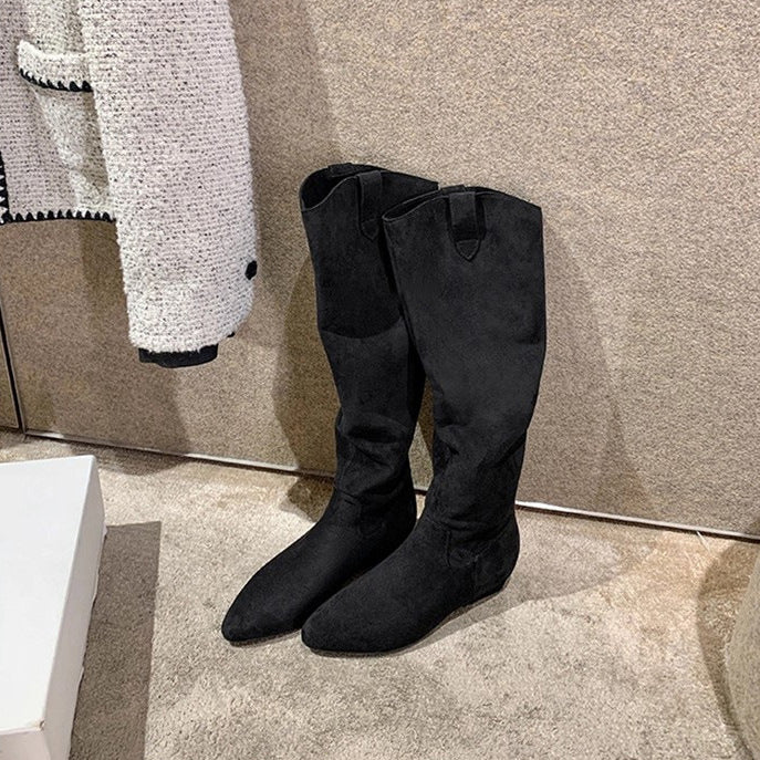 Emma | Classic Slouchy Knee High Boots with Pointed Toe