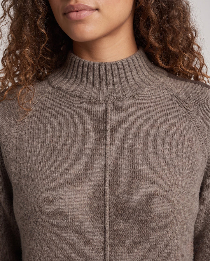 Emma | Cozy Mock Neck Sweater Dress with Ribbed Hem