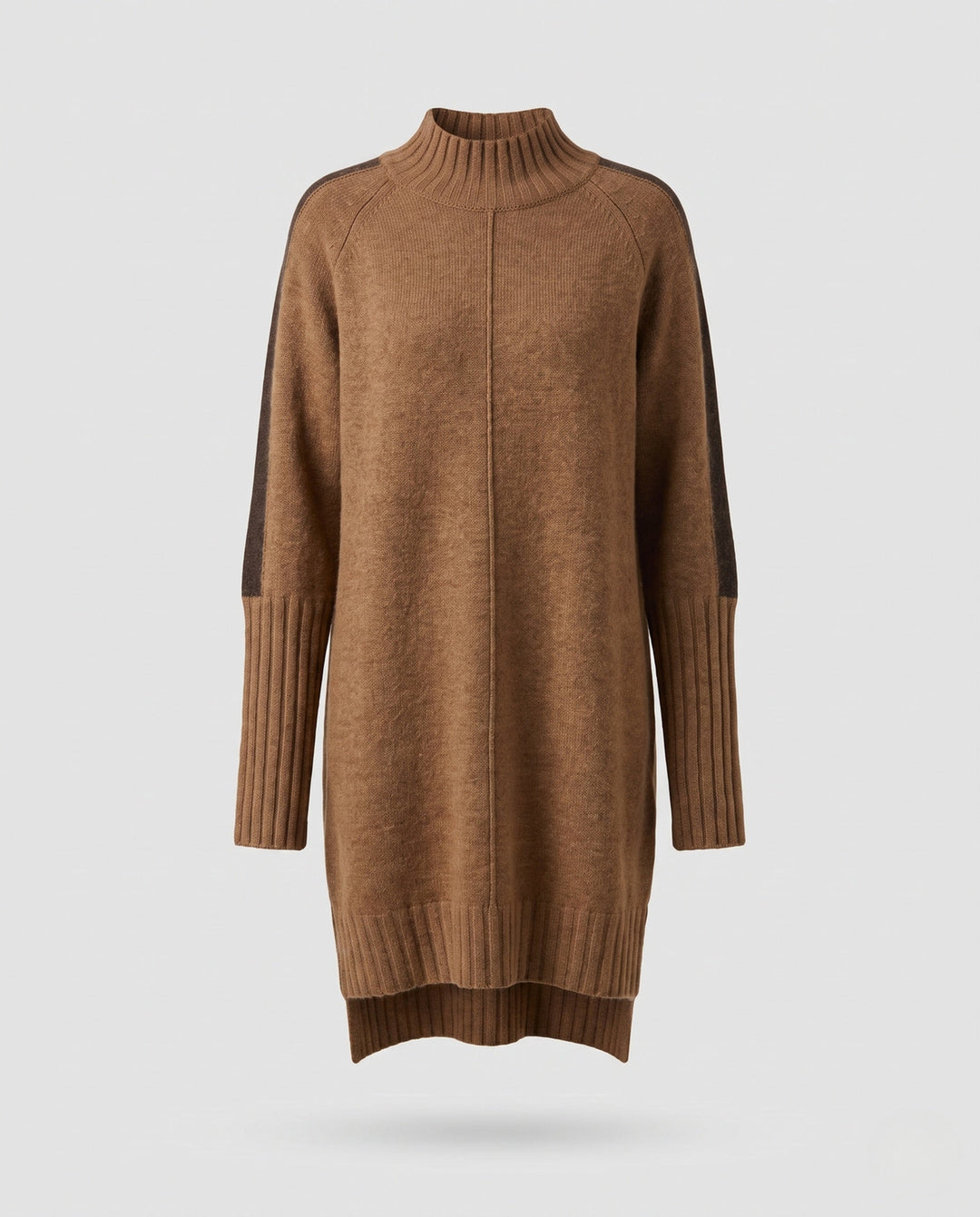 Emma | Cozy Mock Neck Sweater Dress with Ribbed Hem