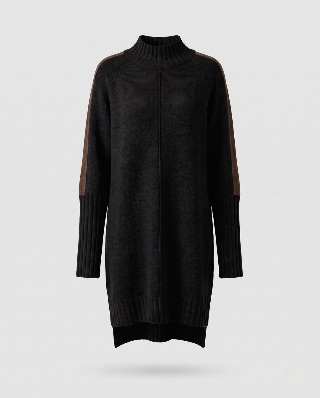 Emma | Cozy Mock Neck Sweater Dress with Ribbed Hem