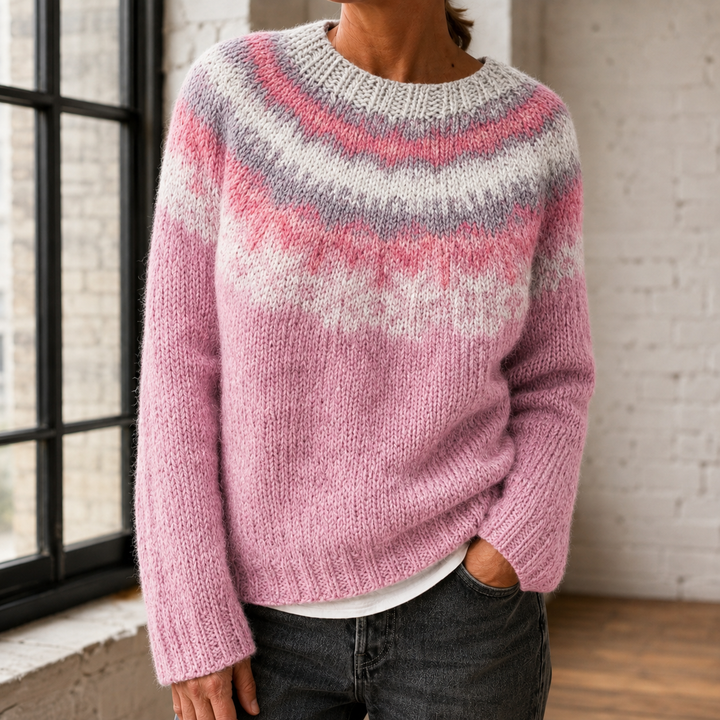 Emma | Fair Isle Crewneck Christmas Sweater Women