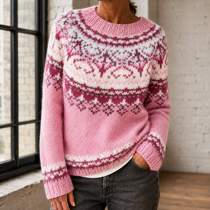 Emma | Fair Isle Crewneck Christmas Sweater Women