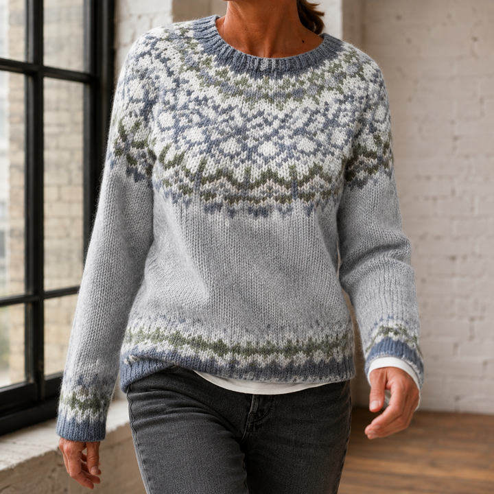 Emma | Fair Isle Crewneck Christmas Sweater Women