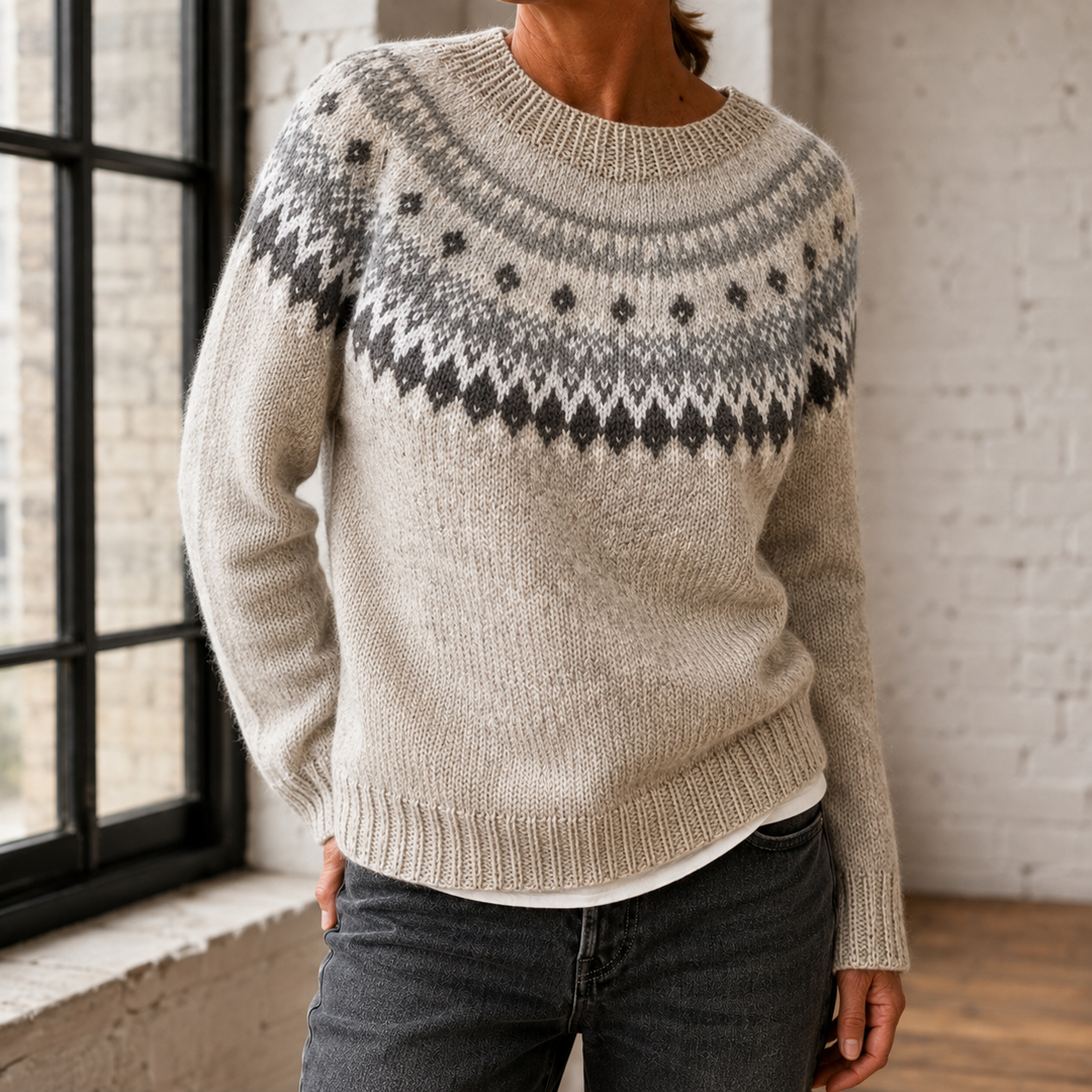 Emma | Fair Isle Crewneck Christmas Sweater Women