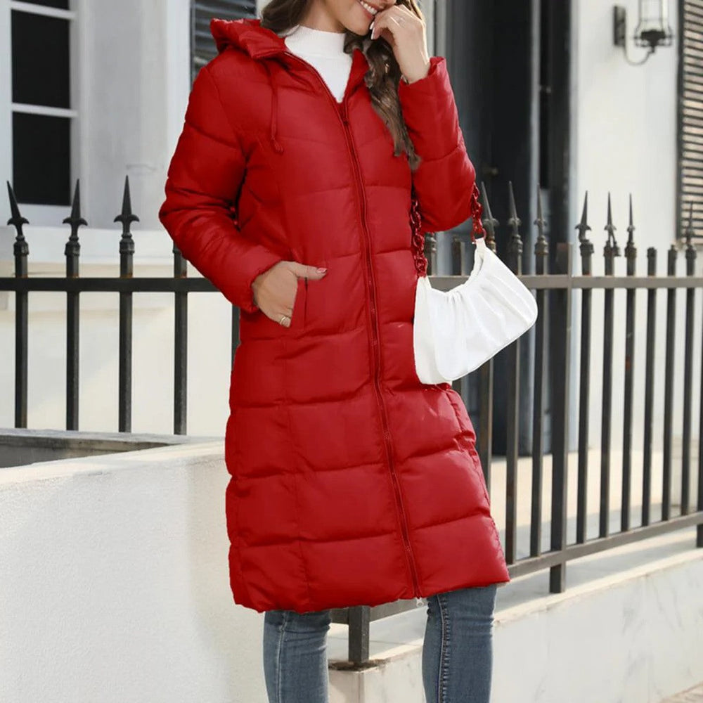 Emma | Refined Long Hooded Quilted Puffer Jacket