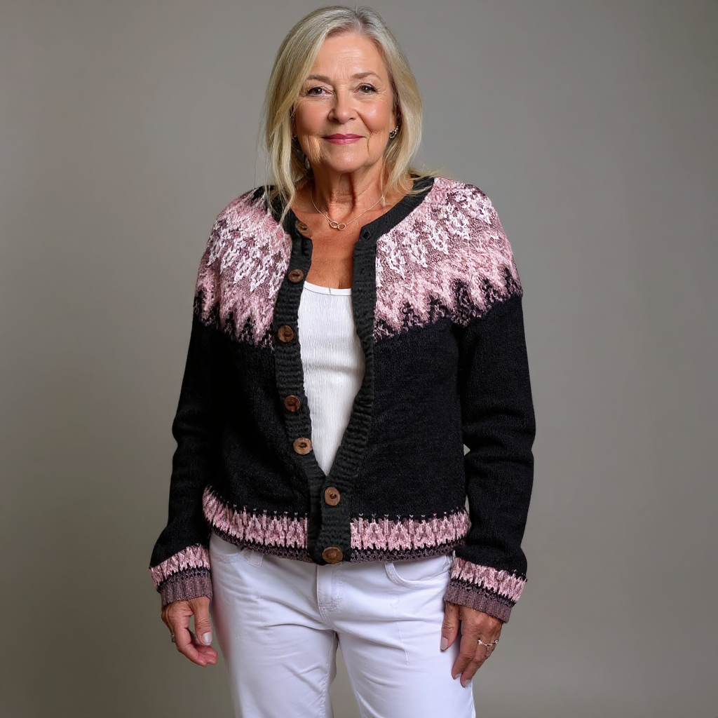 Emma | Timeless Fair Isle Christmas Cardigan with Button Front
