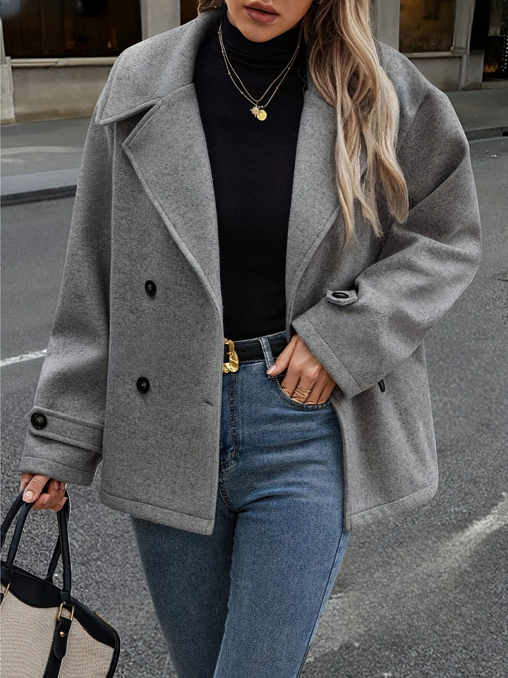 Evelyn | Effortless Oversized Double-Breasted Pea Coat