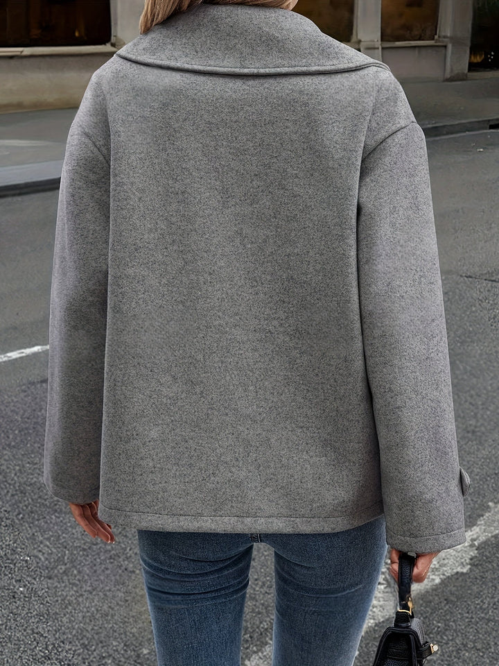 Evelyn | Effortless Oversized Double-Breasted Pea Coat