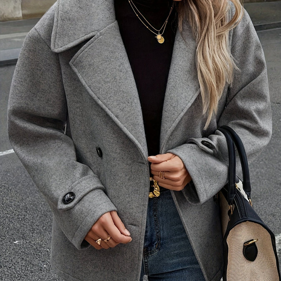 Evelyn | Effortless Oversized Double-Breasted Pea Coat