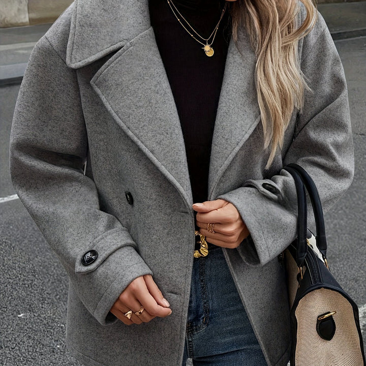 Evelyn | Effortless Oversized Double-Breasted Pea Coat
