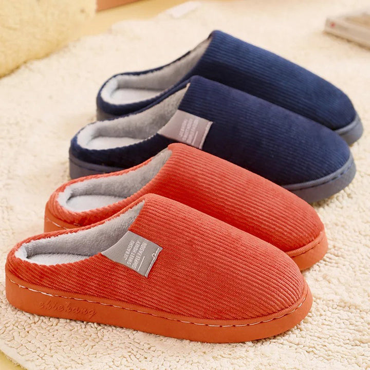 Evelyn | Effortless Ribbed Fleece Slip-On Slippers