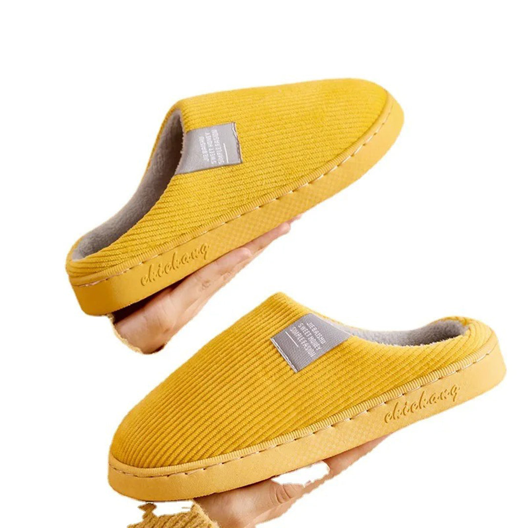 Evelyn | Effortless Ribbed Fleece Slip-On Slippers
