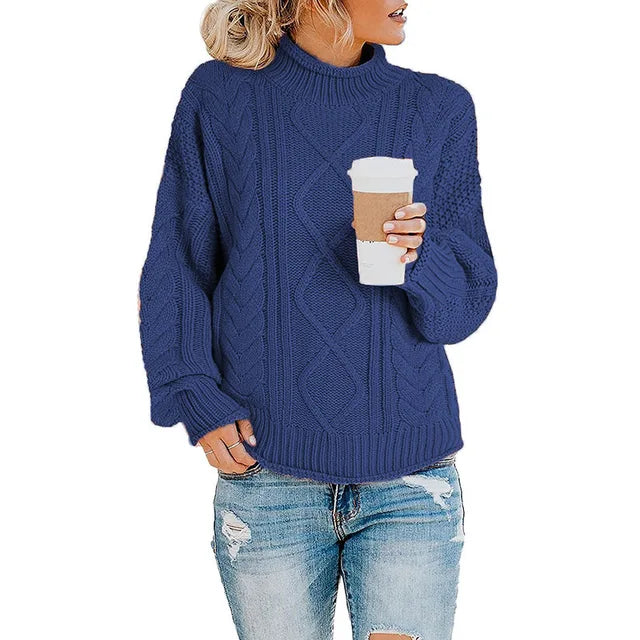 Frances | Cozy Cable Knit Turtleneck Sweater