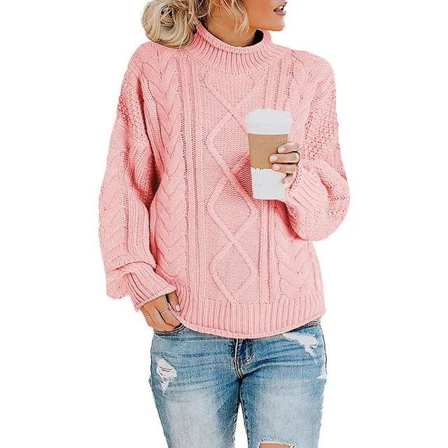 Frances | Cozy Cable Knit Turtleneck Sweater