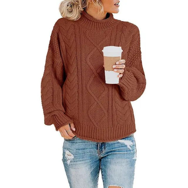 Frances | Cozy Cable Knit Turtleneck Sweater
