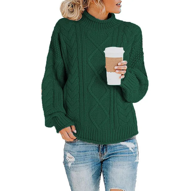 Frances | Cozy Cable Knit Turtleneck Sweater