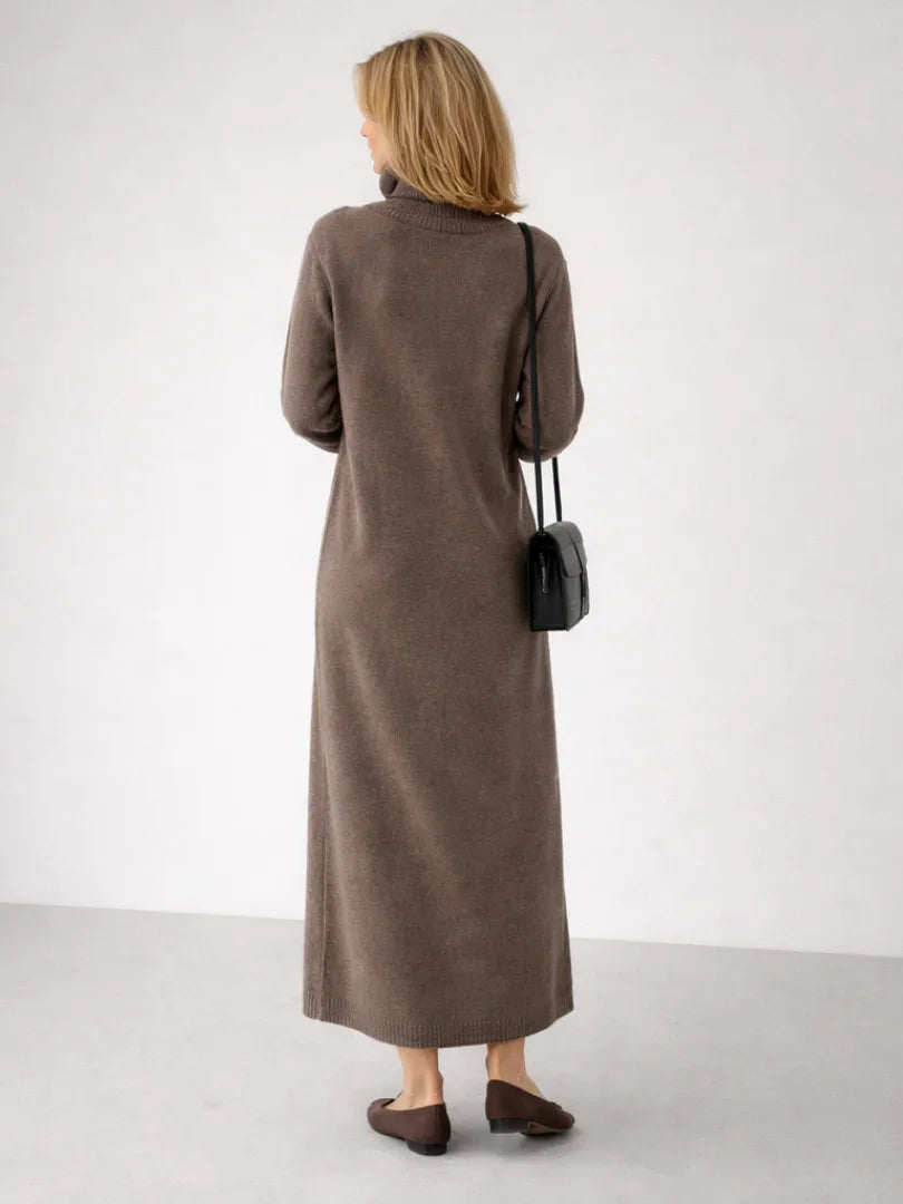 Frances | Cozy Relaxed Turtleneck Knit Sweater Dress