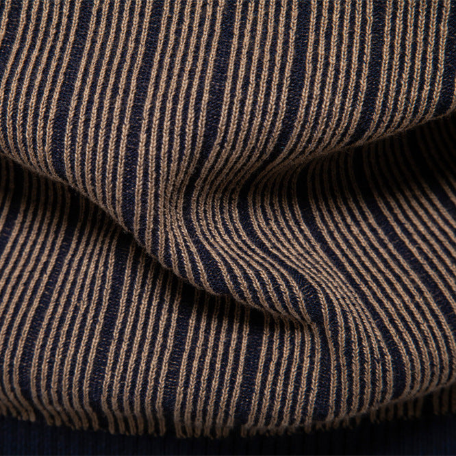 Frank | Refined Striped Mock Turtleneck Sweater