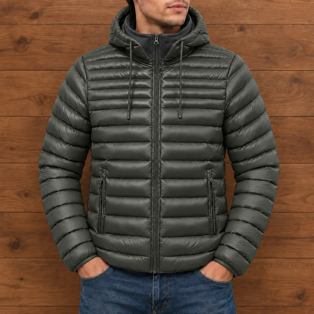 Gabriel | Sophisticated Hooded Puffer Jacket with Drawstring Hood