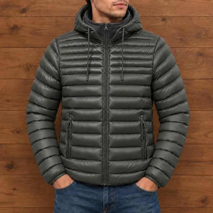 Gabriel | Sophisticated Hooded Puffer Jacket with Drawstring Hood