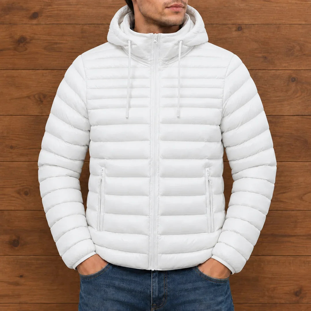 Gabriel | Sophisticated Hooded Puffer Jacket with Drawstring Hood