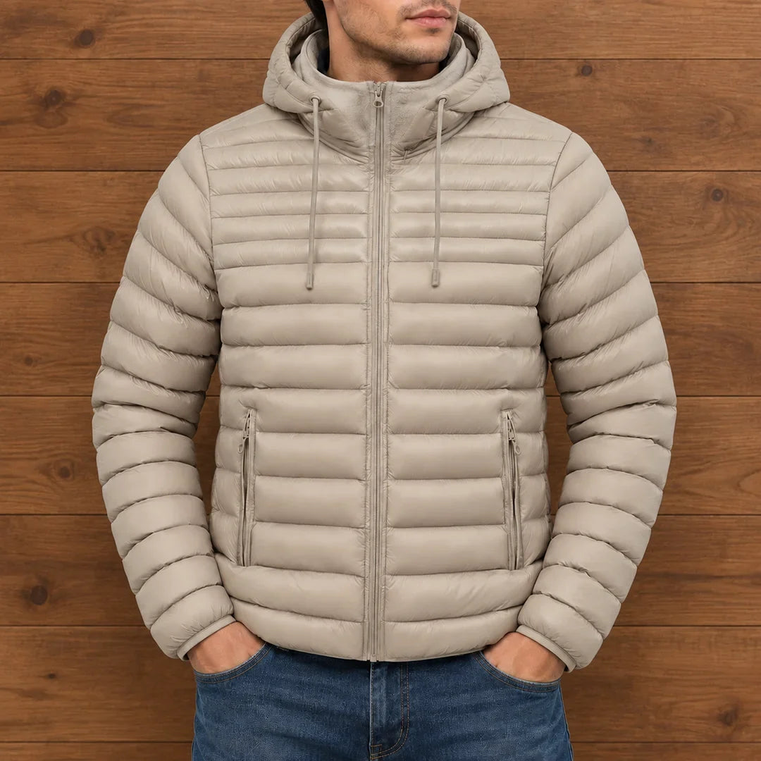 Gabriel | Sophisticated Hooded Puffer Jacket with Drawstring Hood
