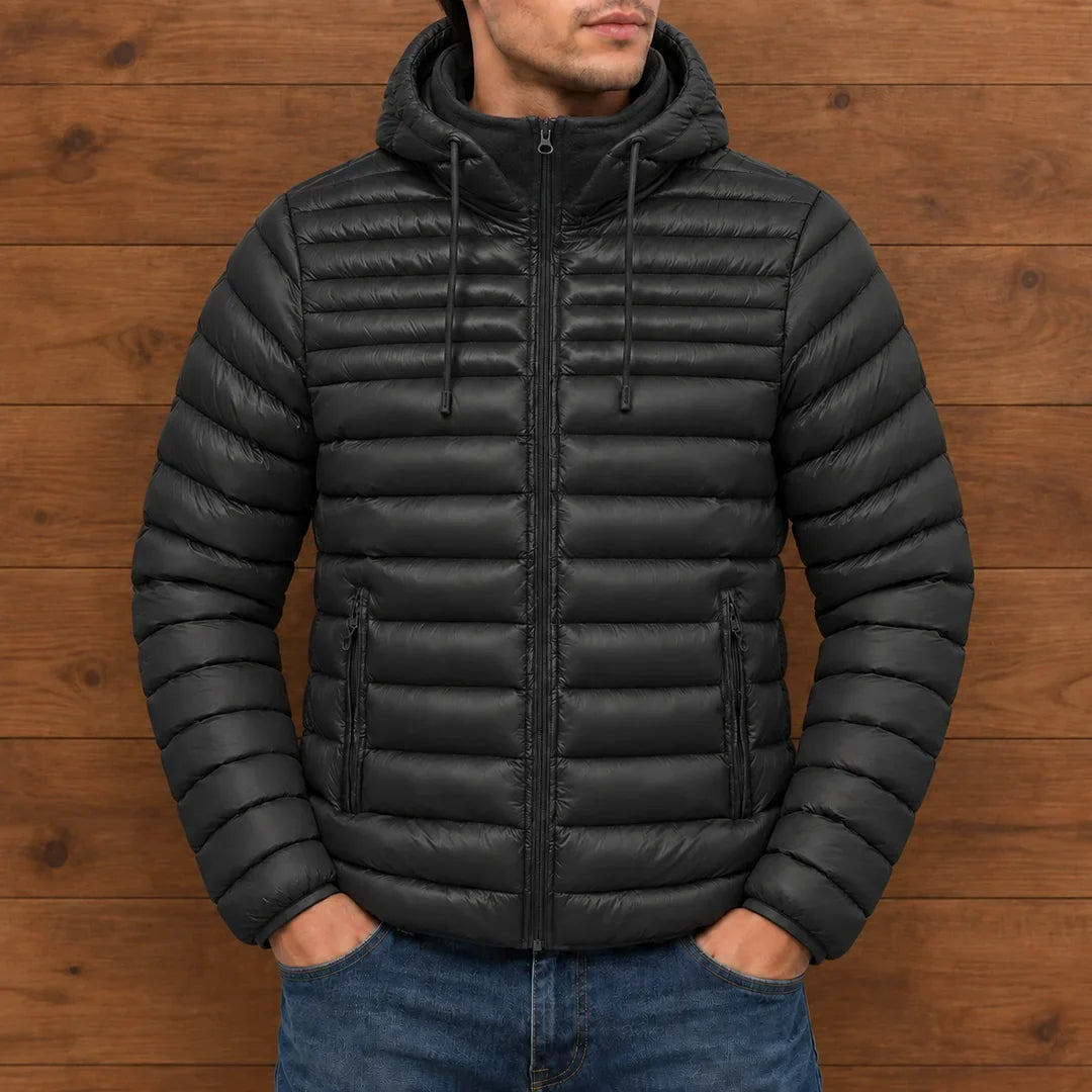 Gabriel | Sophisticated Hooded Puffer Jacket with Drawstring Hood