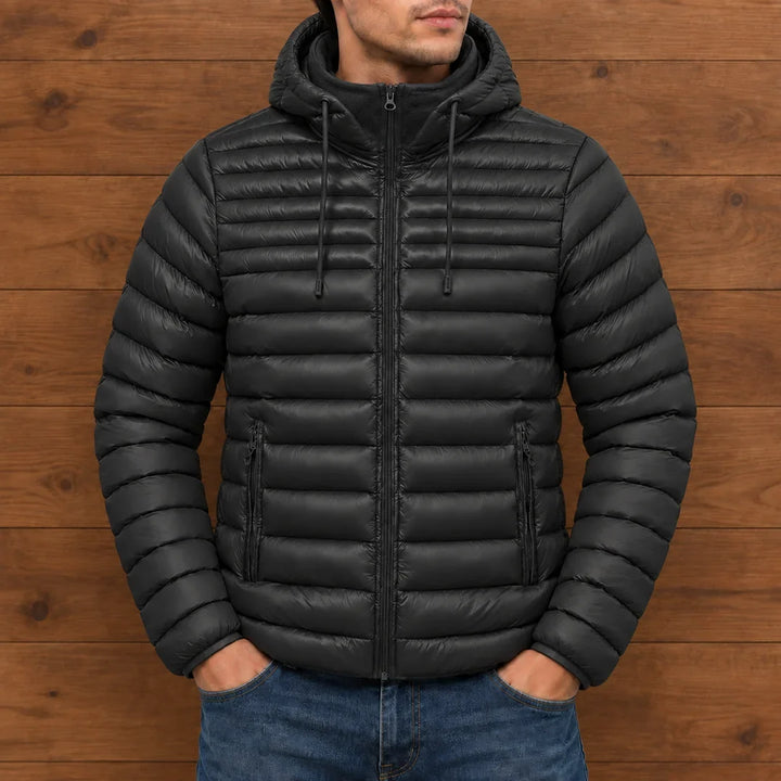 Gabriel | Sophisticated Hooded Puffer Jacket with Drawstring Hood