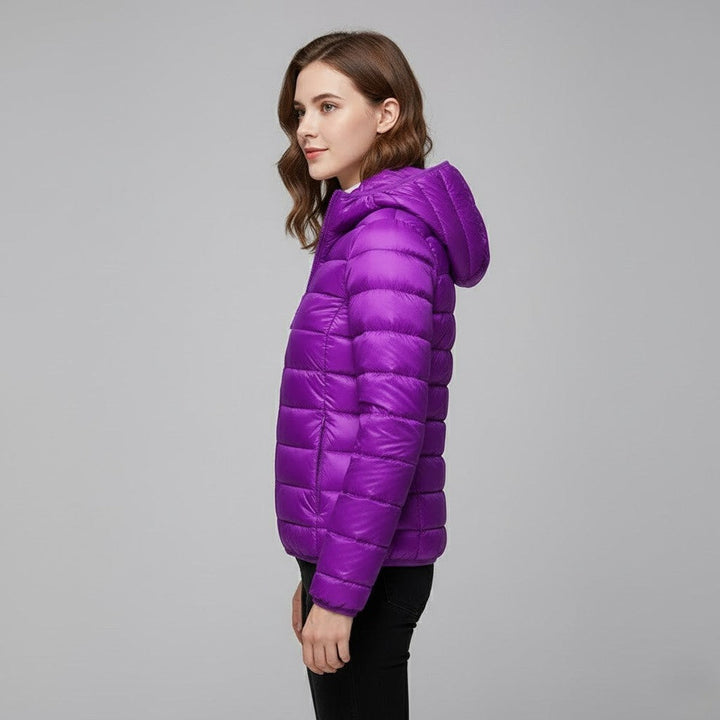Gloria | Chic Quilted Hooded Zip Up Puffer Jacket