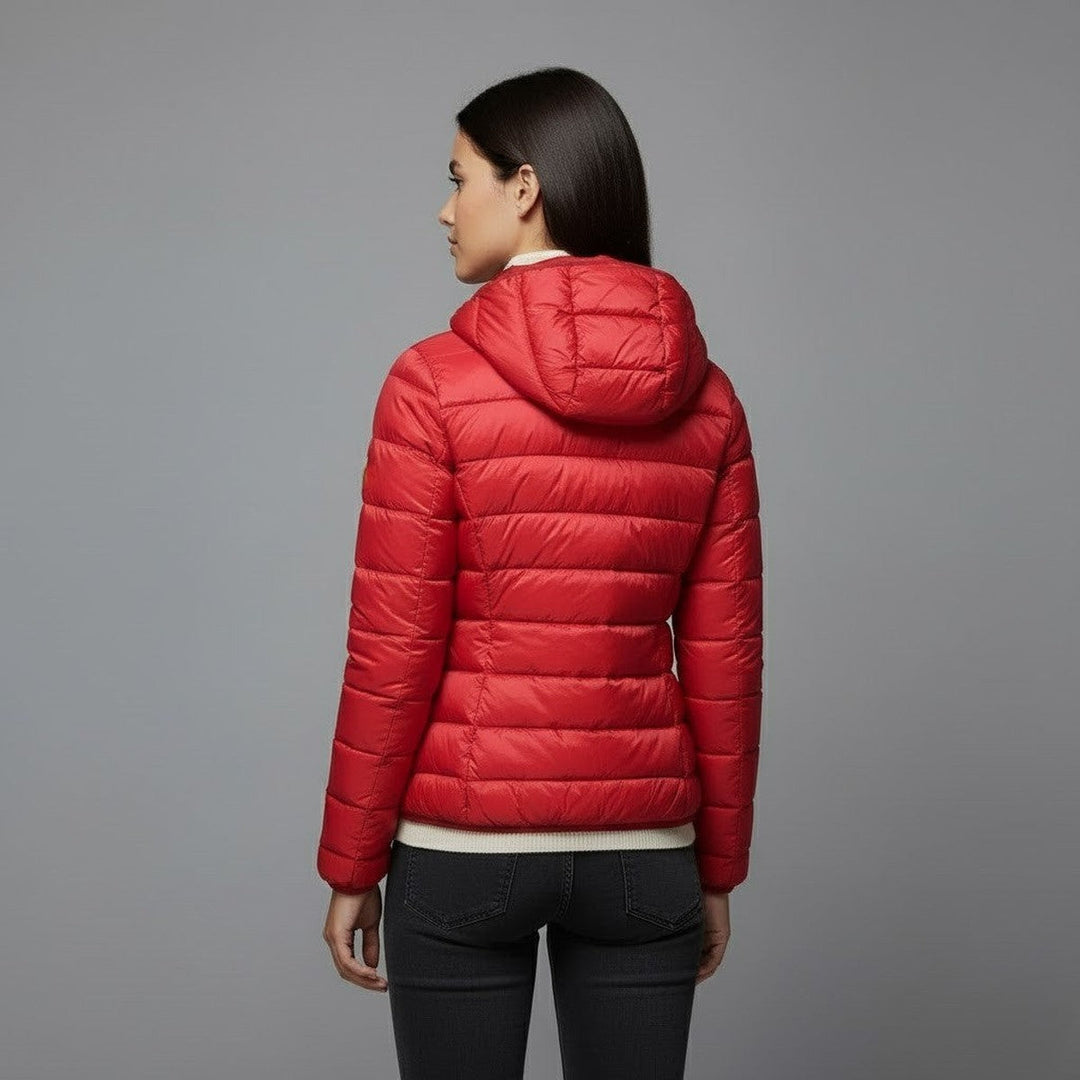 Gloria | Chic Quilted Hooded Zip Up Puffer Jacket