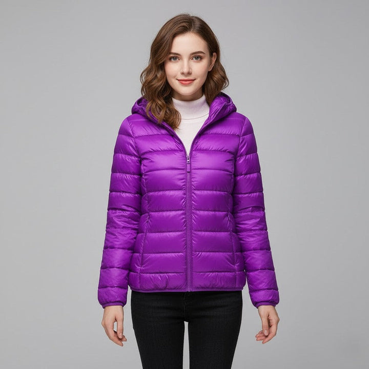 Gloria | Chic Quilted Hooded Zip Up Puffer Jacket